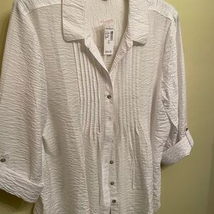 White Button-Up Blouse